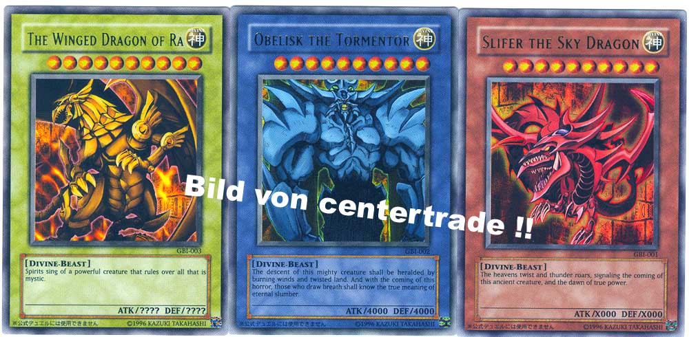 YU GI OH ÄGYPTISCHE GÖTTERKARTEN SLIFER SECRET RARE NEU  